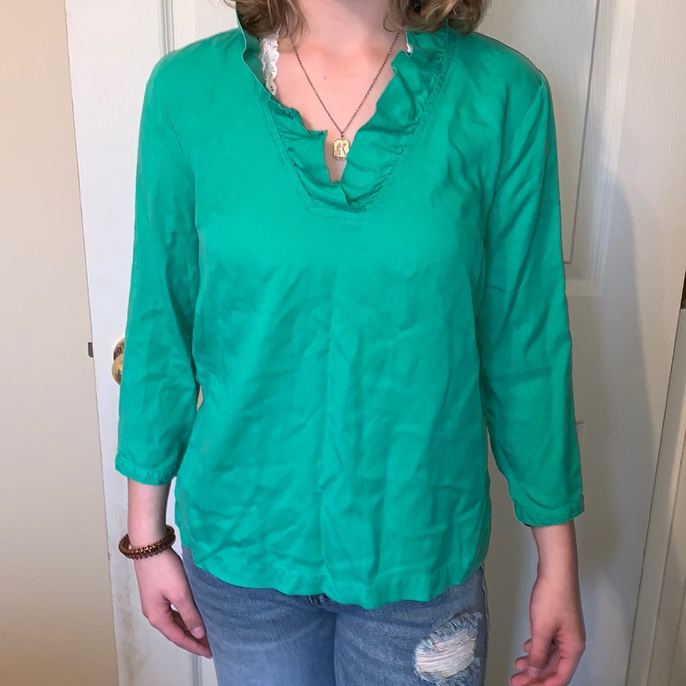 Womens green blouse